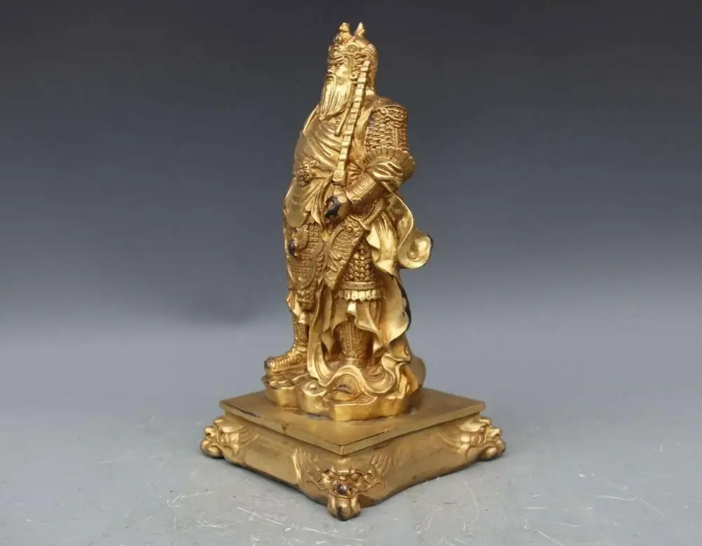 China Bronze Copper Warrior Qin Qiong Door Guardian God Buddha Statue | Дом и сад