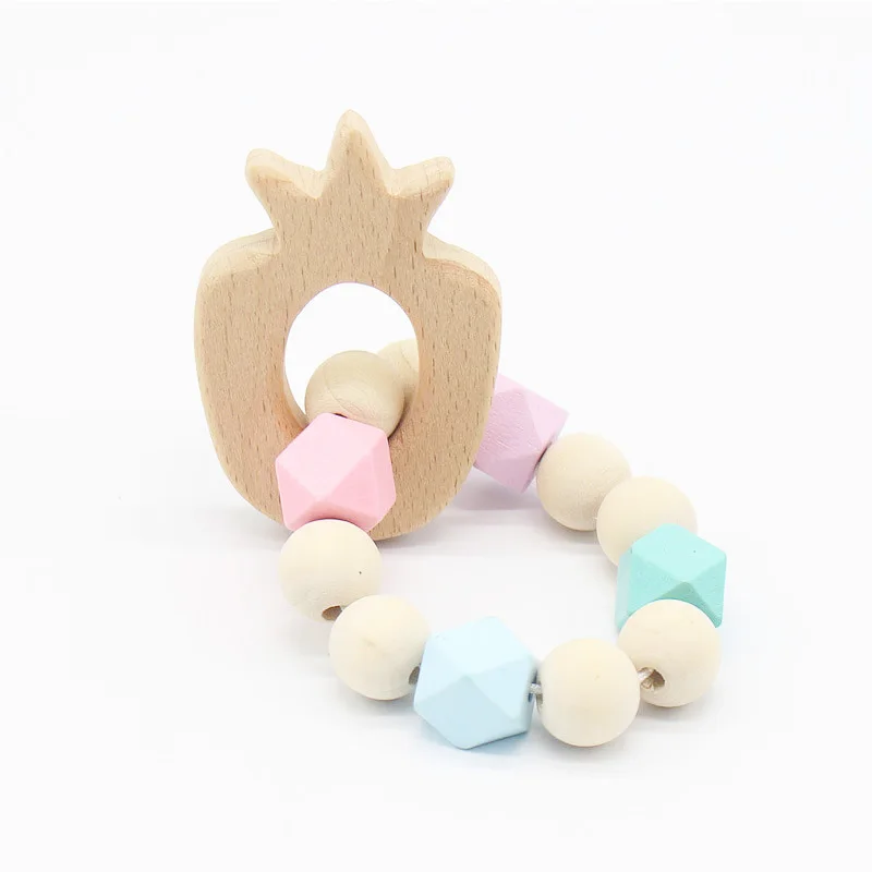 1 шт. детские игрушки браслеты для кормления деревянные прорезыватели вязанные