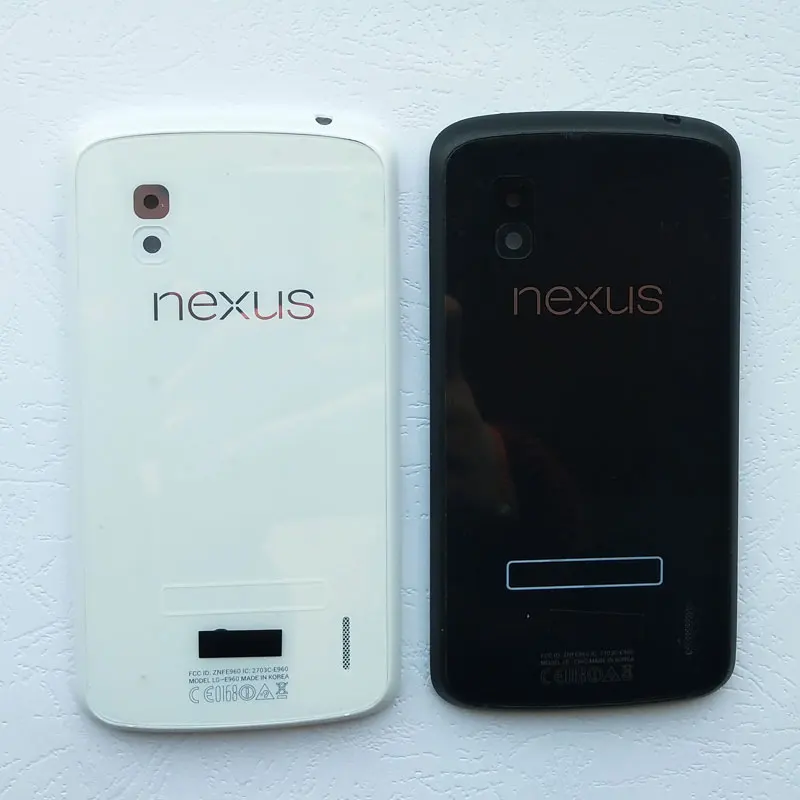 Стеклянная крышка аккумуляторного отсека BINYEAE для LG Google Nexus 4 E960 задняя корпуса с