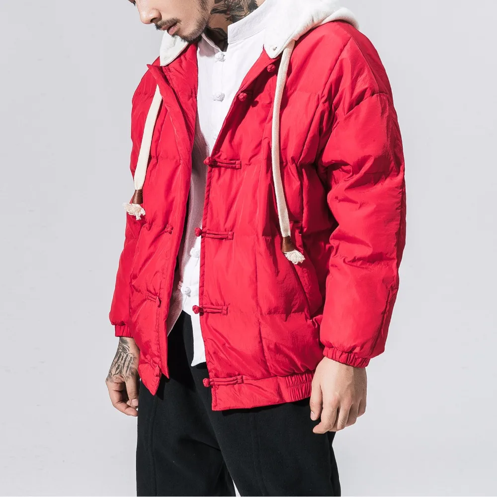 2017 новое модное теплое короткое пальто в китайском стиле мужские зимние куртки и