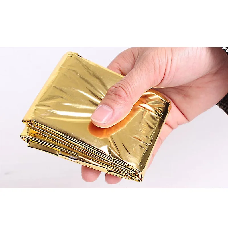 

Portable Retain Body Heat Thermal Mylar Survival Blankets Outdoor Sports Curtain Camping Emergency Gear manta termica corporal