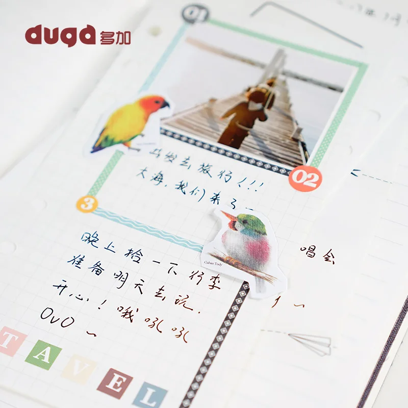 

6 pcs/pack Potted Plant Animal Flowers Decorative Stickers Scrapbooking Stick Label Diary Stationery Album Stickers