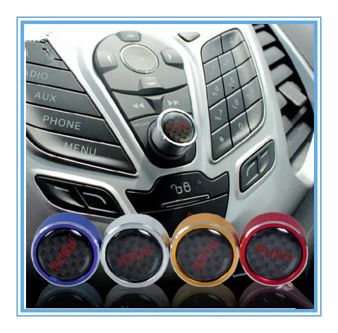 Автомобильные Чехлы алюминиевые накладки на кнопки управления аудио для Ford