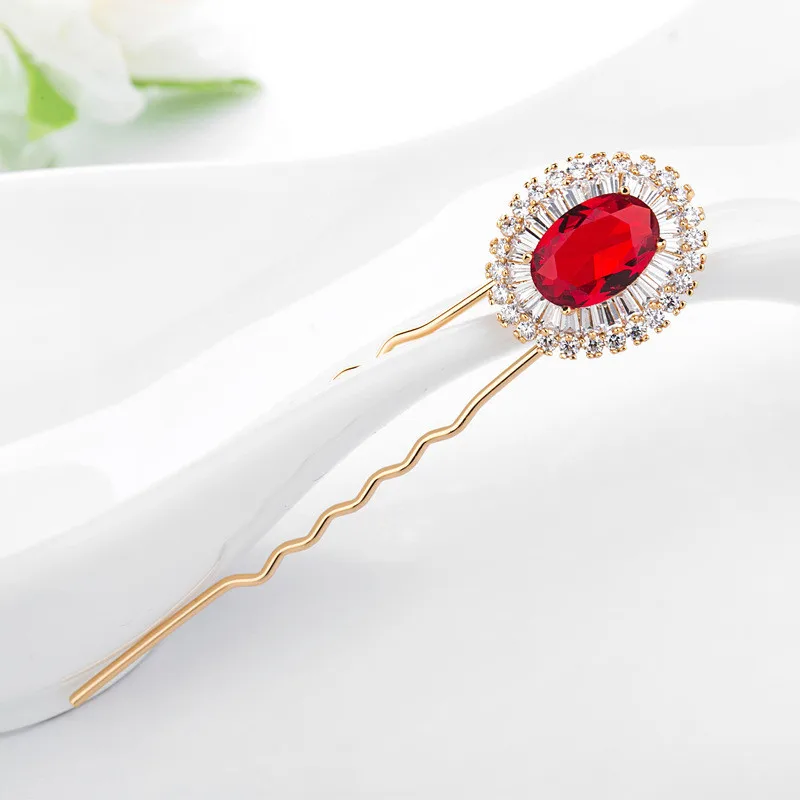 RIMOWA Ювелирное Украшение для волос женщин роскошный кубический циркон овальный