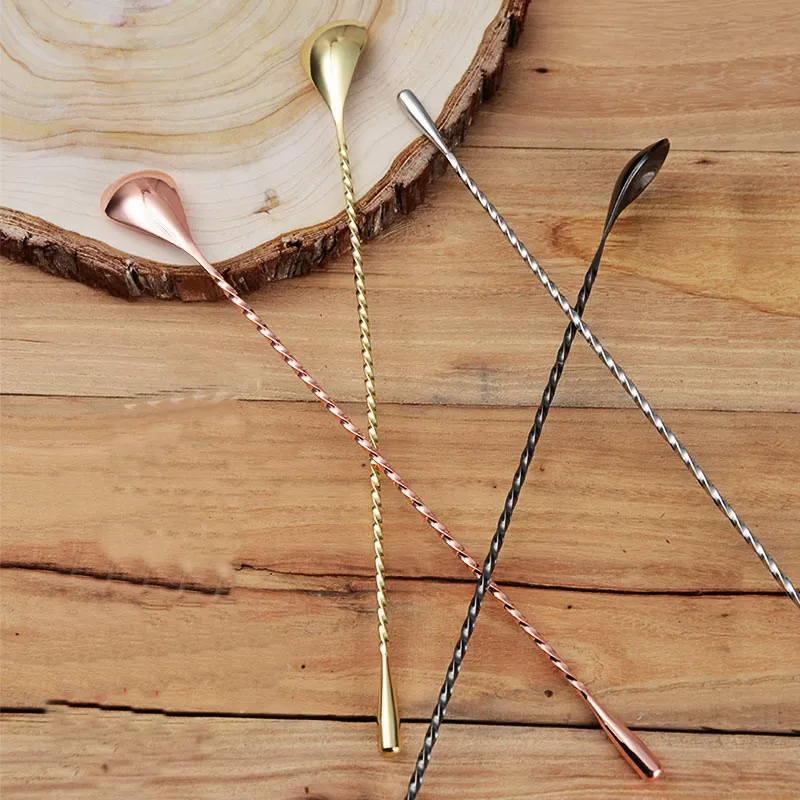 Барные ложки импортированные металлические Коктейльные из нержавеющей стали 304