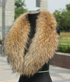 raccoon fur Yin fei натуральный Лисий мех пальто воротник шарфы для женщин белый натуральный меховой шарф многоцветный - Цвет: raccoon fur