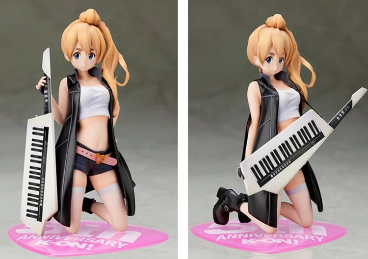 5th Юбилей Azusa Nakano K-ON аниме Рисунок akiyama Mio рицу тайнака ПВХ 1/8 девочка играть музыкальная модель игрушки полностью из коллекций