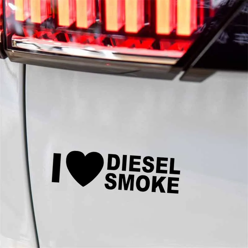 YJZT 15 см * 4 I LOVE DIESEL SMOKE Turbo Автомобильная Наклейка Виниловая наклейка сердце черный