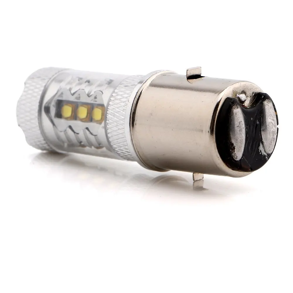2 * суперяркие BA20D H616 H6 осветители Cree 80W LED белый фары для мотоцикла лампы H/L скутера