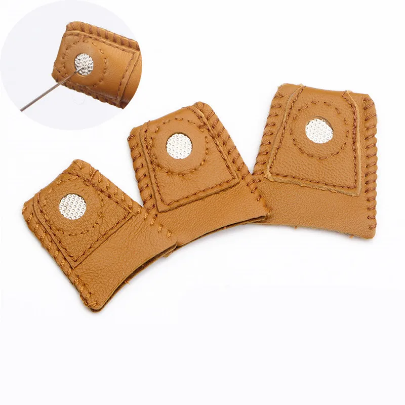 Овчина наперсток для шитья Мягкая Кожа Защита пальцев ручные швейные