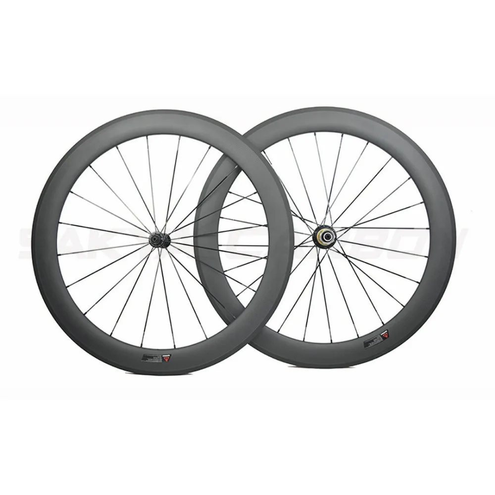 700C 60 мм clincher карбоновые колеса Трубчатые carbon wheels с супер светильник Bitex R13 втулка