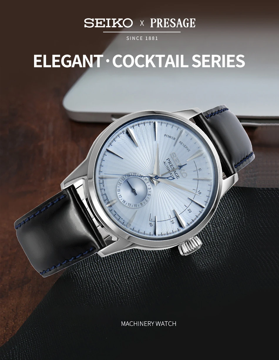 Оригинальные Seiko часы Presage Seres автоматические механические деловые мужские часы 5 бар водонепроницаемые глобальная гарантия SSA385J1