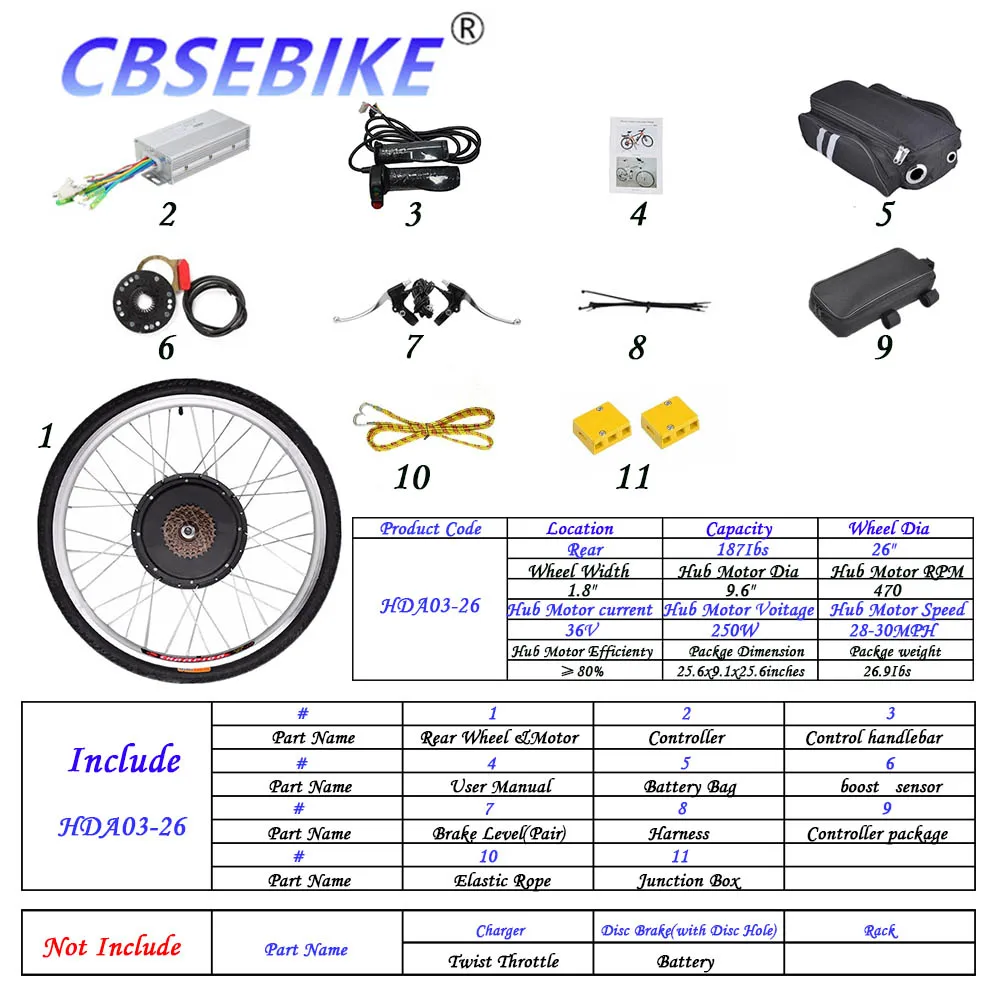26inch 36v250w HDA3 Ebike заднее колесо высокоскоростной конверсионный комплект 36v250w 36v500w 48v500w 48v1000w 26 дюймов ступица двигателя HDC01-26 - Цвет: 26inch 36v250w HDA3