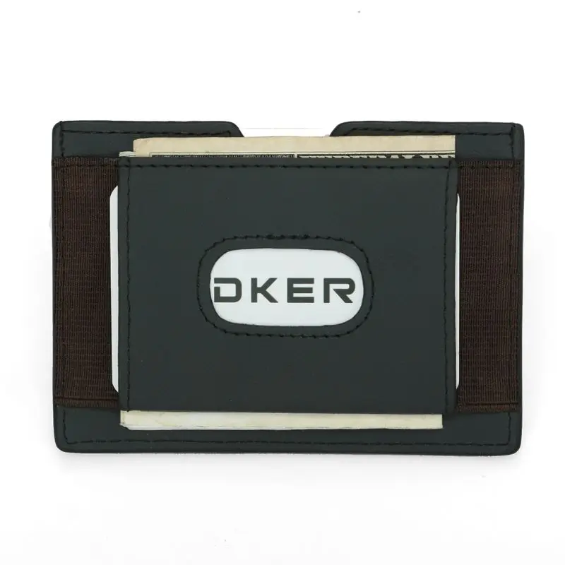 THINKTHENDO Новая мода мужской RFID Блокировка кожаный тонкий кошелек деньги эластичный ремешок кредитный держатель для карт карман