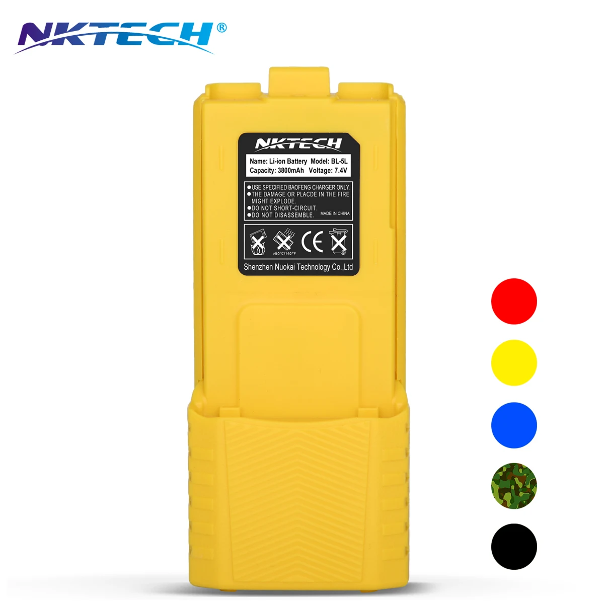 4-PACK NKTECH Walkie Talkie Extended BL-5L 3800mAh 7.4V Li-ion Battery For BaoFeng UV-5R PLUS DM-5R BF-F8HP UV-5RB UV-5RE UV-5RA | Мобильные