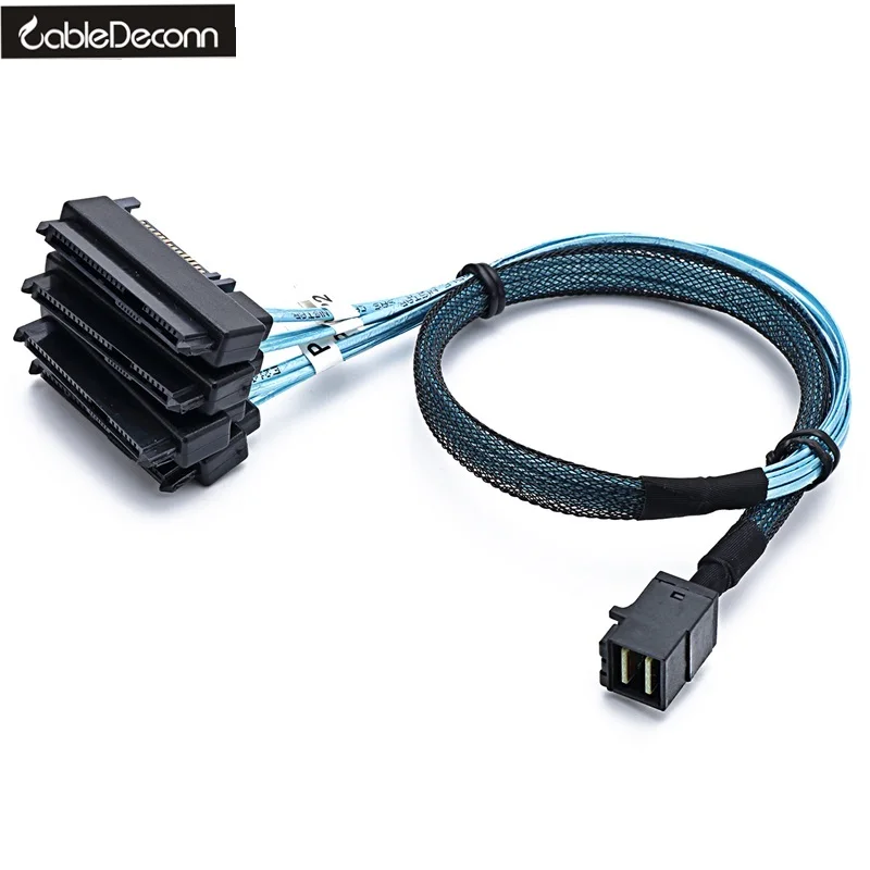 Мини SAS SFF-8643 хоста до 4 29pin SFF8482 + 15pin жесткий диск с разветвлением 6 Гбит/с сервер