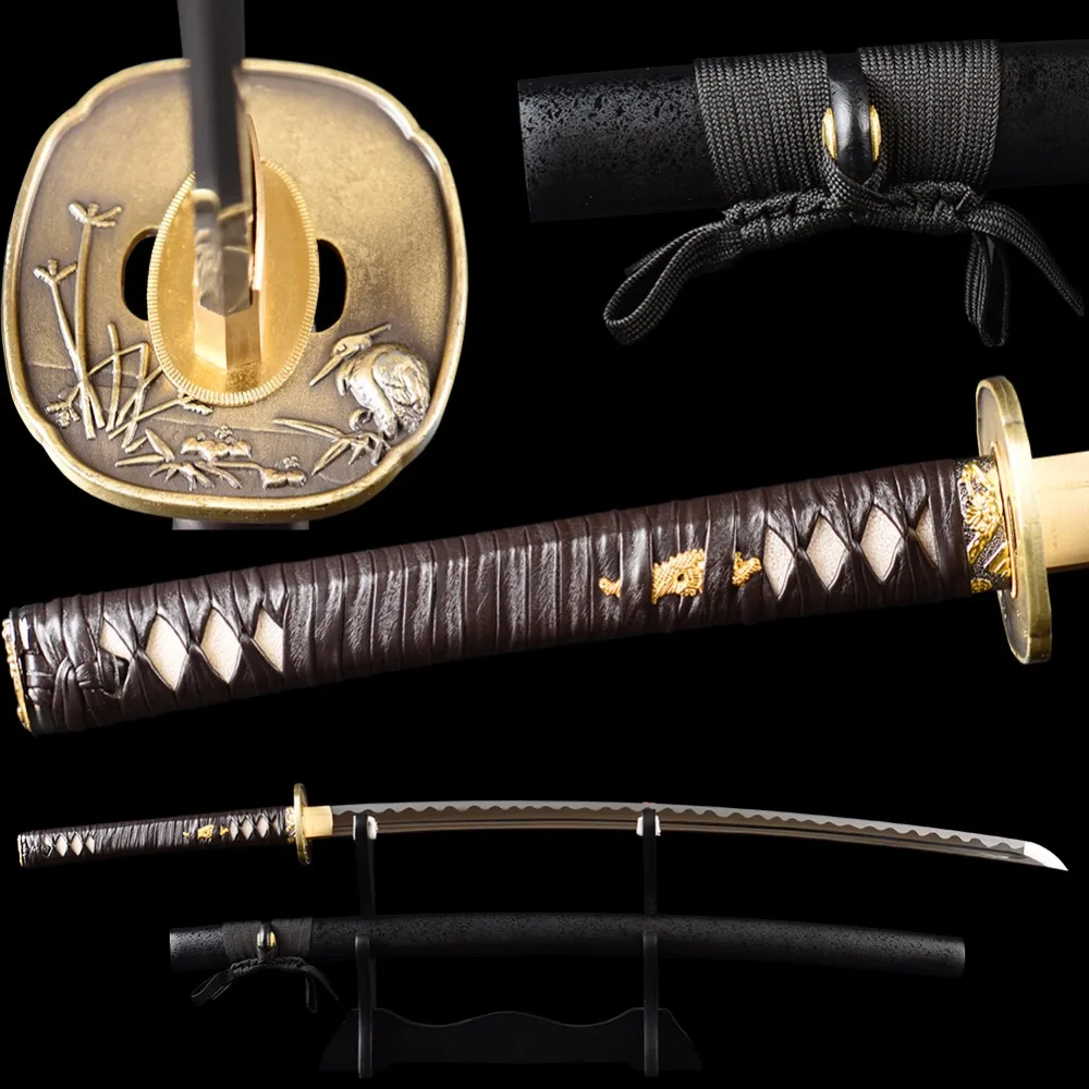 Марганцевые мечи Brandon острый Самурай катана ручная работа японский боевой меч