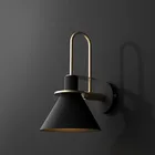 Скандинавская прикроватная светодиодная настенная лампа в стиле лофт, креативный художественный рожок, дизайнерское украшение для кофейни, ванной комнаты, настенное бра, осветительные приборы