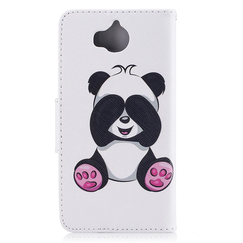 Luxury Case For Huawei Y5 (2017) Cover Flip PU Leather+Protective Silicone Back for Phone | Мобильные телефоны и