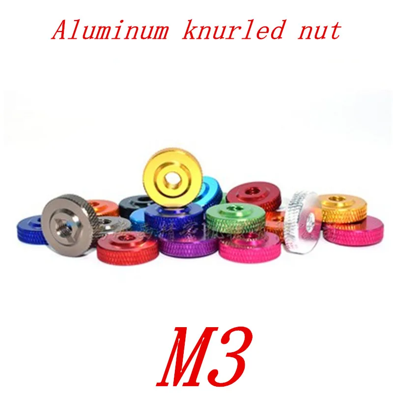 

10PCS M3 Knurled Thumb hand Nut Aluminum Alloy Multicolor For FPV RC Model Toys