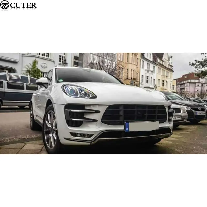 Турбо стиль стекловолокно автомобильный передний бампер для Porsche MACAN Turbo комплект