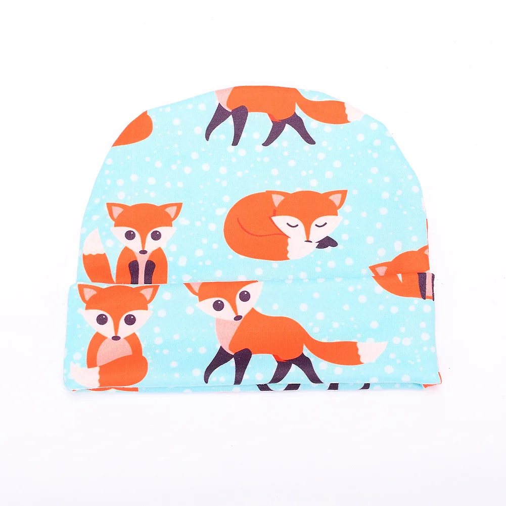 fox hat 01 Новорожденные детские шапки цветок ананас Мультфильм осень шляпа мягкий хлопок Девочки Мальчики больничные шапки для 0-3 месяцев Детские фотографии реквизит - Цвет: fox hat 01