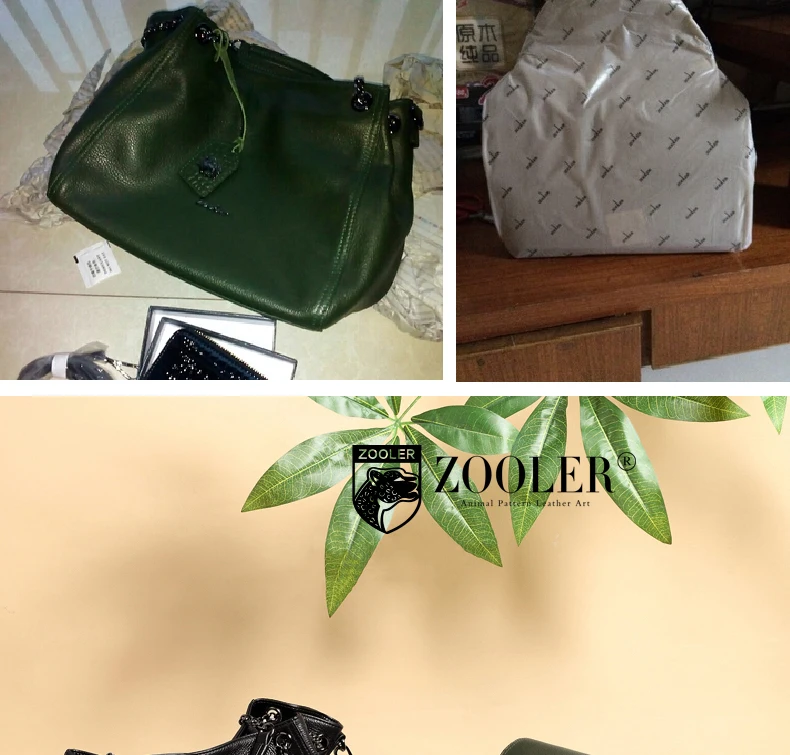 ZOOLER Сумки из натуральной кожи Популярные женские сумки большая сумка из натуральной кожи высокое качество сумка на плечо черный зеленый#8130