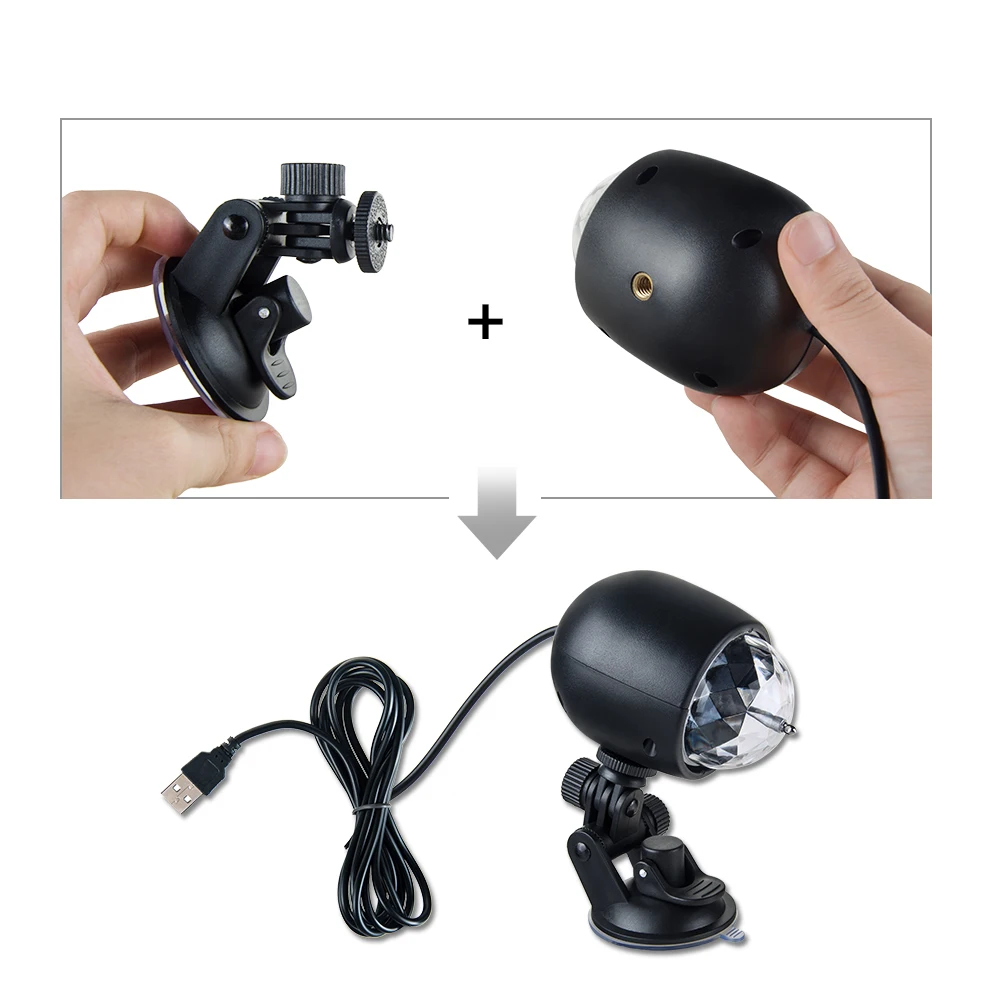 RGB светодиодный хрустальный вращающийся шар сценический светильник стробоскоп