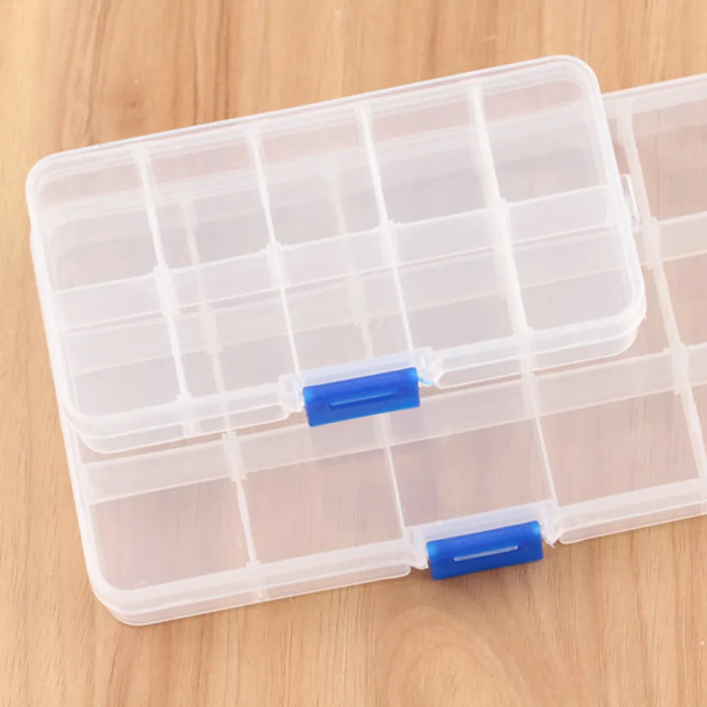 Multifunctional Design Plastic 10 Slots Jewelry Adjustable Tool Craft Organizer Carrying Cases Beads Finding Storage Boxes | Дом и сад