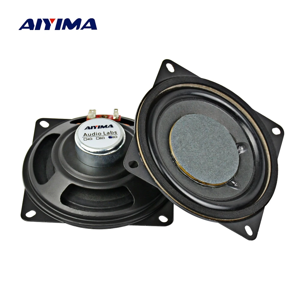 Aiyima 2 шт. 4 дюйма аудио Портативный Колонки Колонка 8ohm 10 Вт ультра тонкий