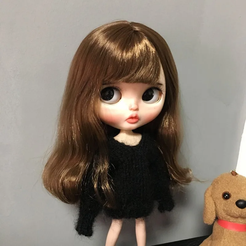 1 шт. милые черные куклы blyth свитер ручной работы с длинным рукавом для azone licca ob24 ob27