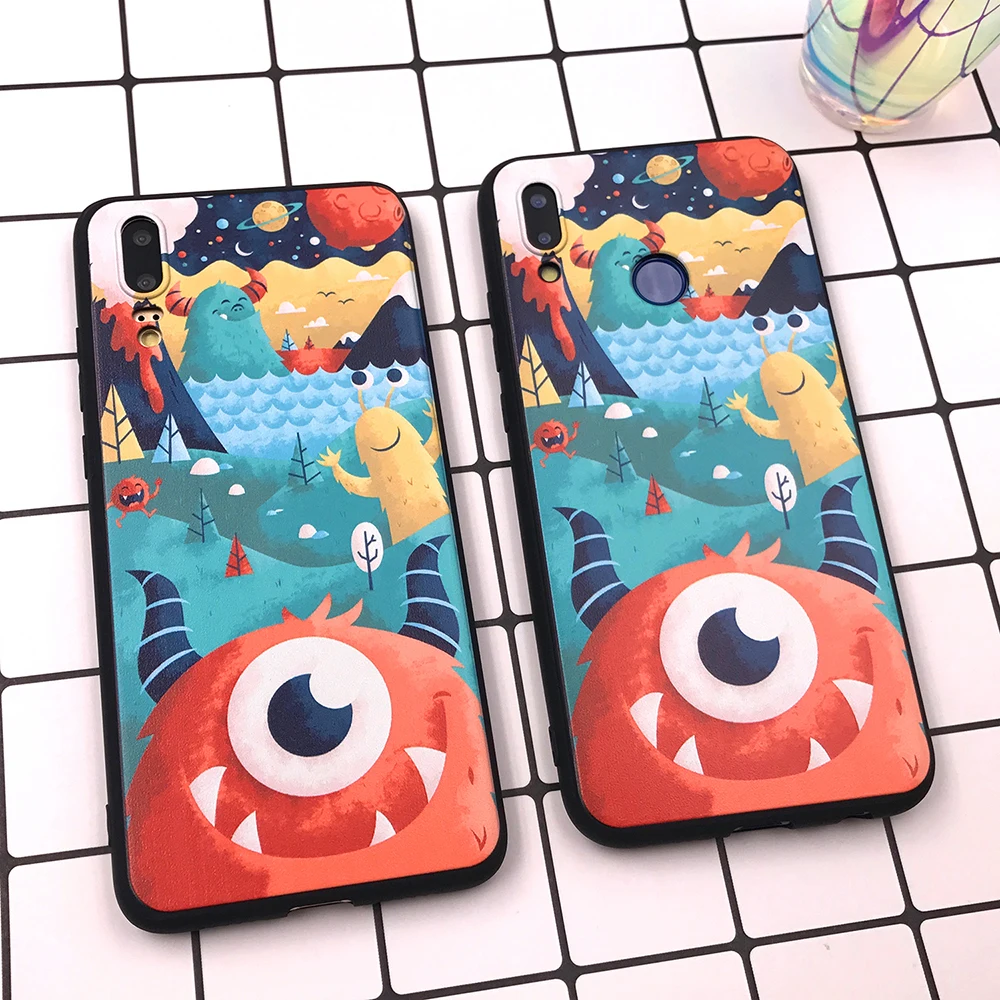 Мягкий чехол из ТПУ для Huawei P20 Lite милый с изображением Вселенной P30 2019 Новое