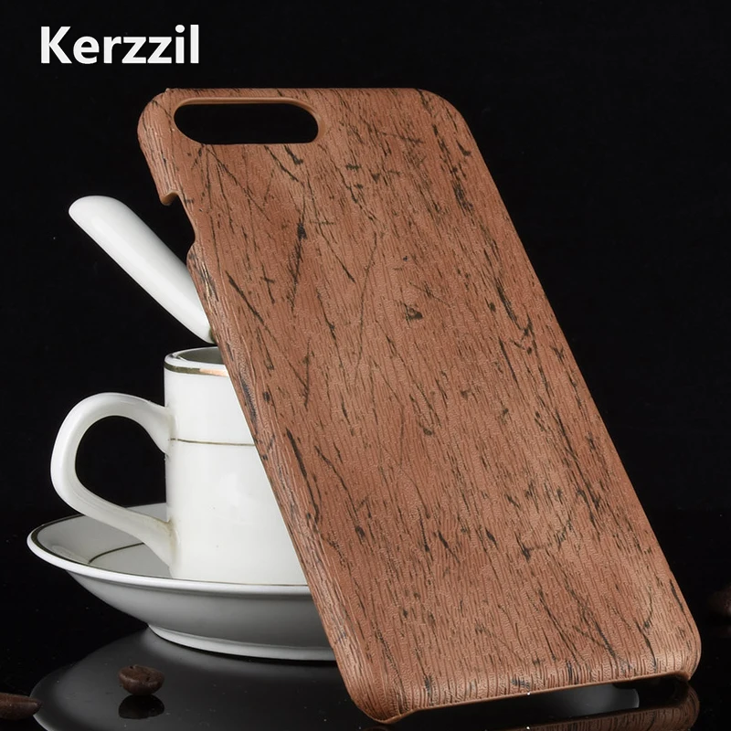 Винтажные Кожаные чехлы Kerzzil с имитацией деревянной текстуры для iPhone 7 6 6S Plus