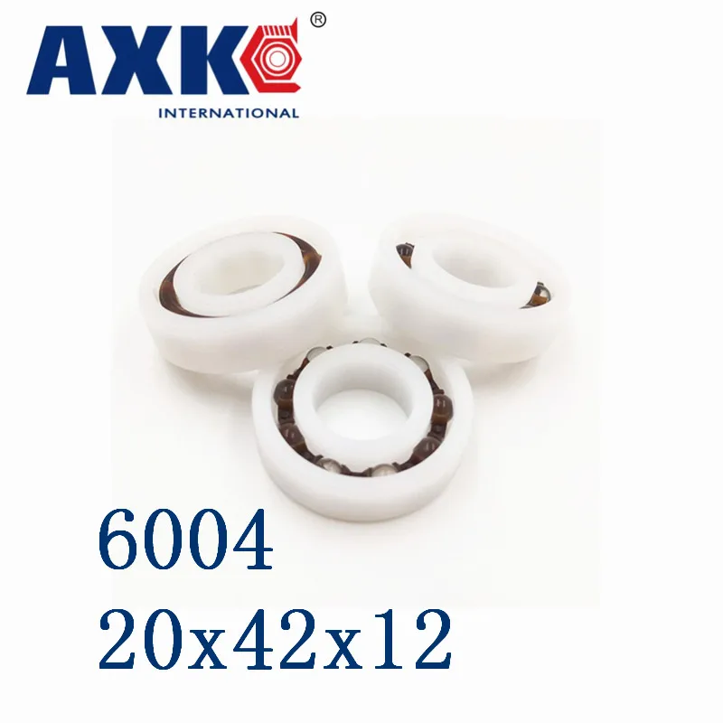 Пластиковые подшипники Axk 6004 Pom (10 шт.) 20x42x12 стеклянные шарики 20 мм/42 мм/12 мм |