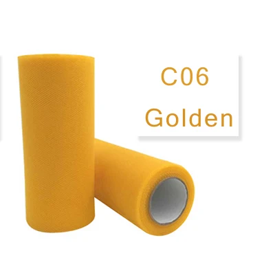 Color C06 25yd/рулон 15 см Тюль Кружево день рождения свадебное украшение подарочная упаковка Merry Christmas события принадлежности для детского душа слоеная юбка DIY - Цвет: Color C06