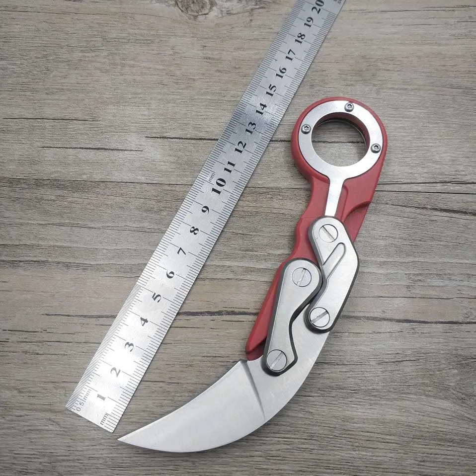 Прямая поставка, складной карманный нож karambit из нержавеющей стали+ ABS, портативный механический коготь счетчика, тактический спасательный резак