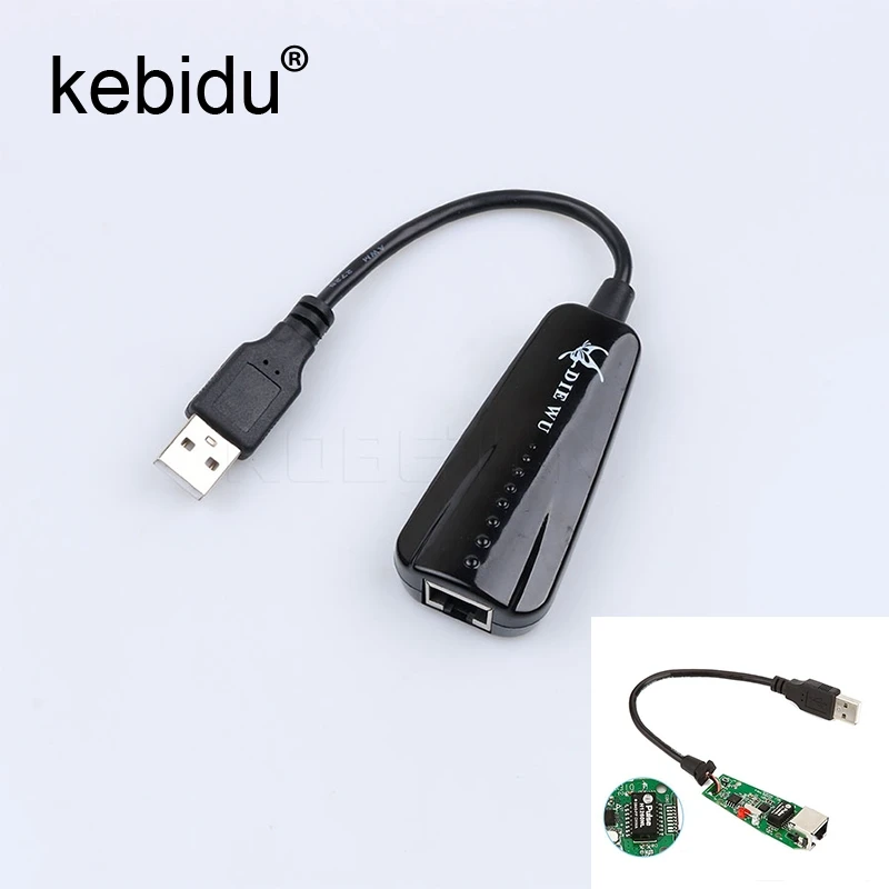 USB Ethernet адаптер Kebidu Usb 2 0 Сетевая карта к RJ45 Lan гигабитный Интернет для Windows