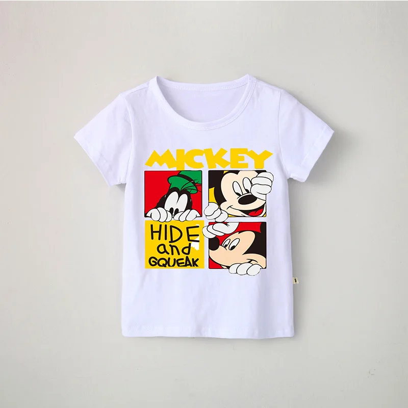 Детская летняя футболка с рисунком для мальчиков и девочек повседневные