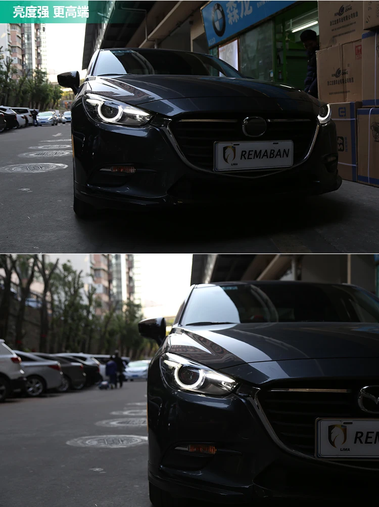 AKD автомобильный Стайлинг Головной фонарь для Mazda 3 фары- Мазда 3 Axela светодиодный фонарь светодиодный DRL Hid Bi Xenon автомобильные аксессуары