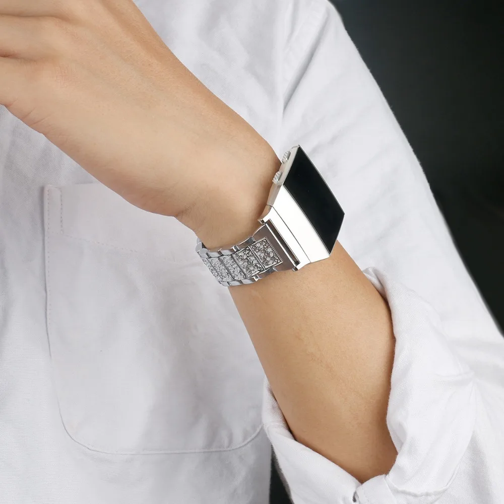 Браслет с кристаллами и бриллиантами для умных часов Fitbit роскошные ювелирные