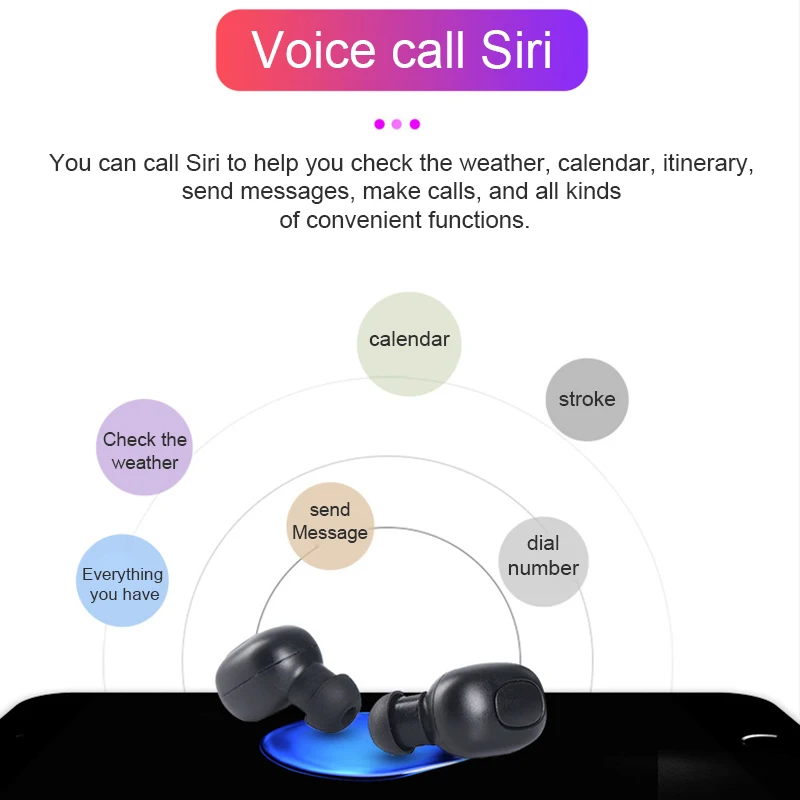 Bluedio Mini Bluetooth 5 0 спортивные наушники настоящие Беспроводные с зарядным боксом HSJ-19