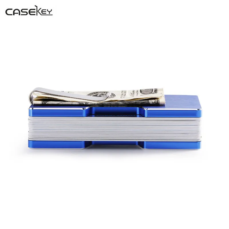 CaseKey тонкий металлический кредитной держатель для карт с RFID Анти главный кошелек
