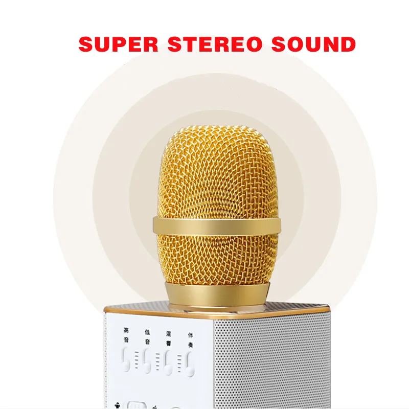 Оригинальный бренд MicGeek Q9 Bluetooth караоке микрофон беспроводной профессиональный