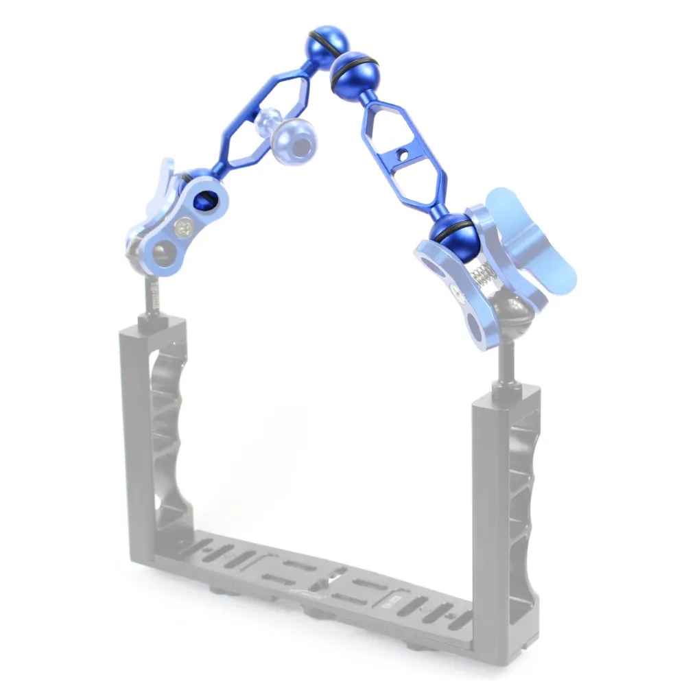 Трипод CNC с Держите крепление адаптер с двойным шаровой шарнир Arm 5/7/9/11 дюймов для спортивной экшн видео Камера для подводного погружения и дайвинга части