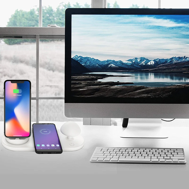 Многофункциональный USB порт настольная Грибная лампа зарядное устройство