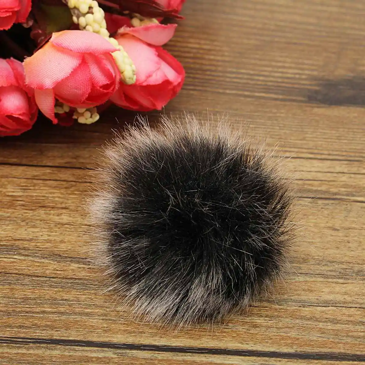 LEORY мягкая удобная искусственная Меховая муфта для наматывания микрофона