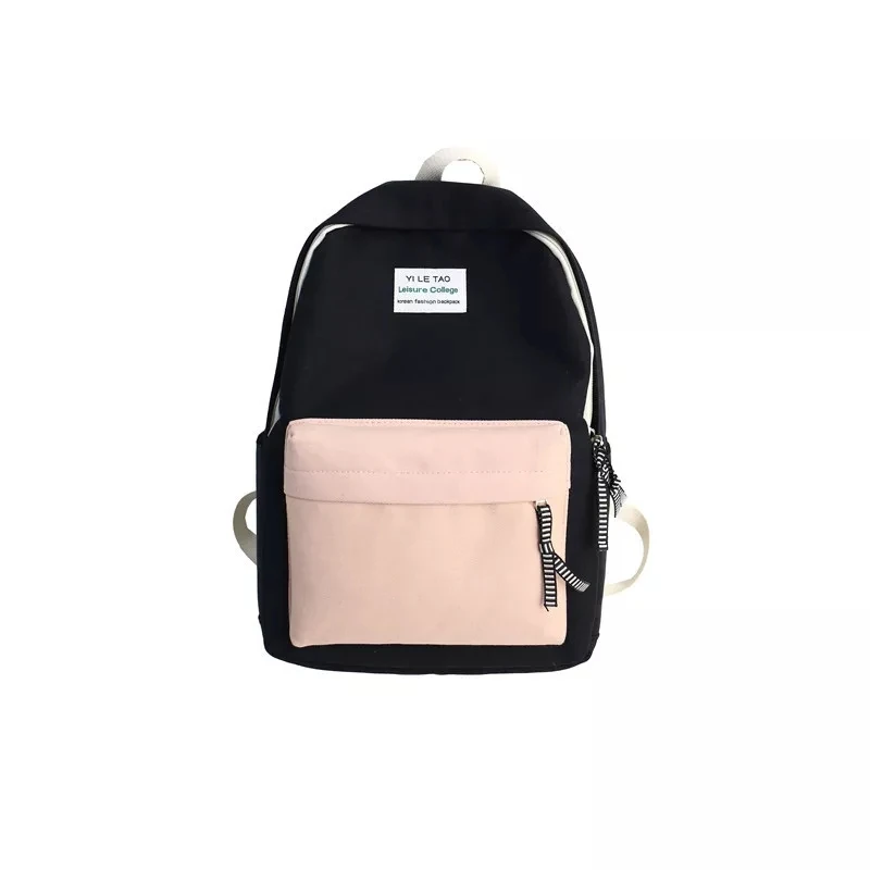 Черный Женский высококачественный холщовый рюкзак для путешествий, женский рюкзак Mochila Feminina Sac A Dos Back Pack, школьные сумки для девочек-подростков, рюкзак - Цвет: Черный
