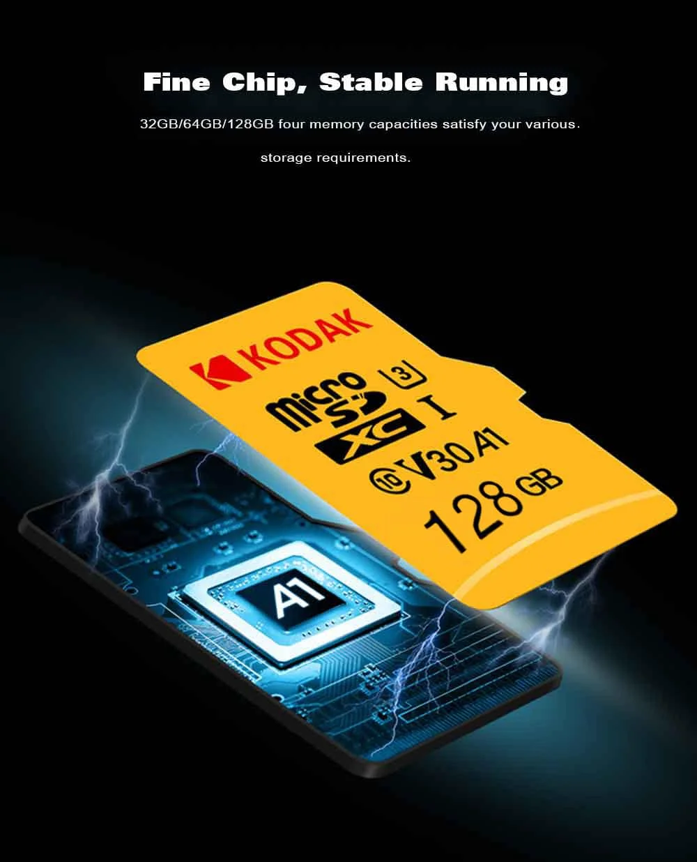 Карта флэш-памяти KODAK Micro SD 128 ГБ 256 ГБ 512 ГБ 32 ГБ 64 Гб U1 tf-карта 4K Class 10 tarjeta Micro SD карта U3 UHS-I 16 Гб microsd