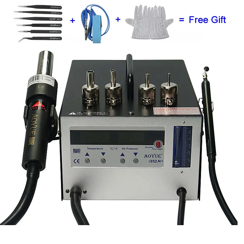 220V AOYUE 852A++ SMD Hot Air Gun Soldering Station Desoldering | Инструменты