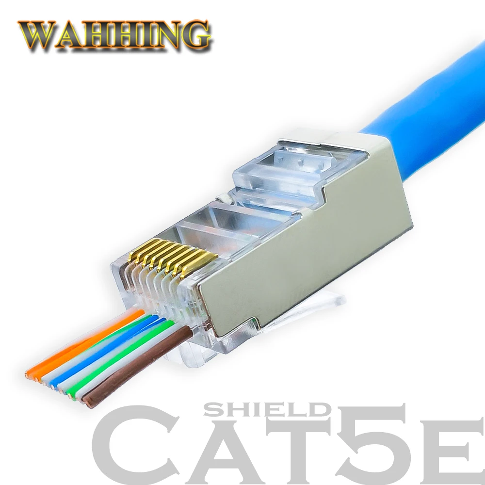 Разъем Rj45 Cat5 Cat5e сетевой разъем 8P8C металлические экранированные модульные